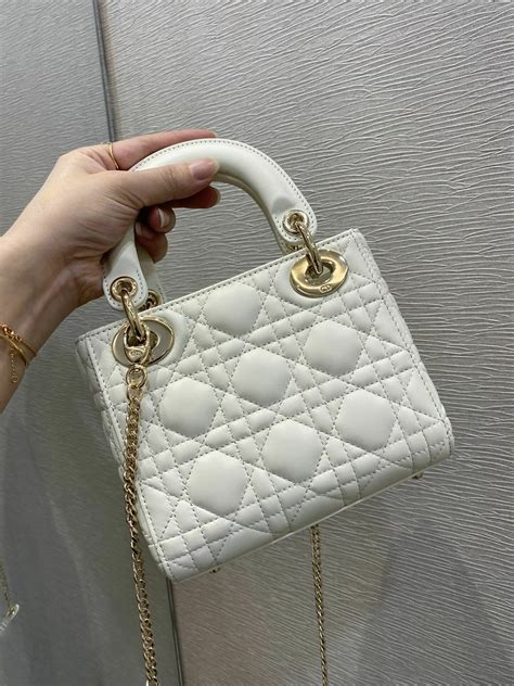 white mini lady dior